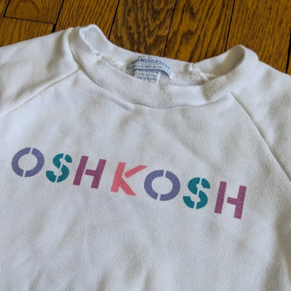 Vintage 80s 90s Oshkosh B'gosh Kids 7 Crewneck Sweatshirt